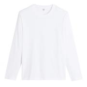 Camiseta de algodón orgánico, cuello redondo, manga larga