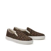 Zapatillas slip-on con estampado de leopardo