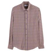 Camisa slim cuello americano de cuadros