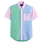 Camisa de manga corta Oxford con logo bordado