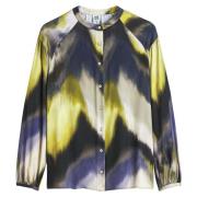 Blusa de cuello redondo con estampado tie and dye