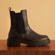 Botines de piel con suela dentada Signature JUDITH