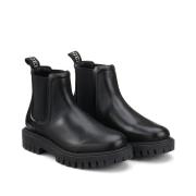 Botines chelsea de piel, chunky