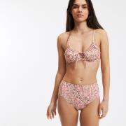 Braguita de bikini de talle alto con estampado floral